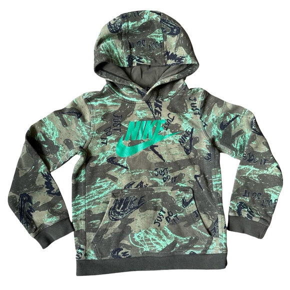Nike Other - Nike Kids Hoodie - Camo Green and Black Camo Size M Activewear Athleisure